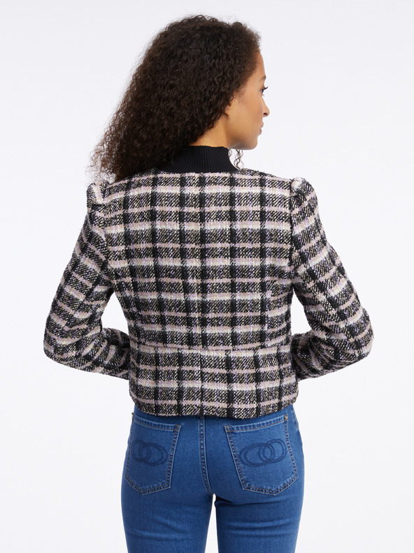 Orsay Schwarzer Damen-Karo-Blazer ORSAY