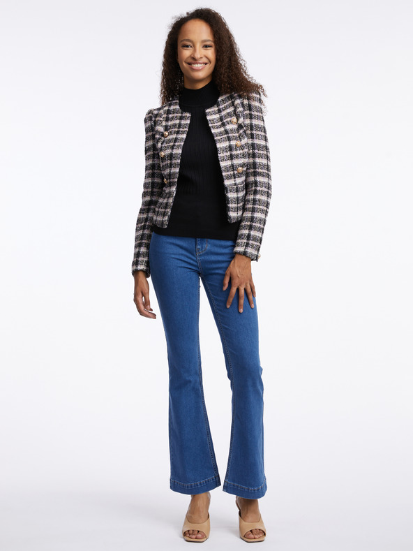 Orsay Schwarzer Damen-Karo-Blazer ORSAY