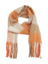 Orsay Orange-beigefarbener karierter Damenschal ORSAY