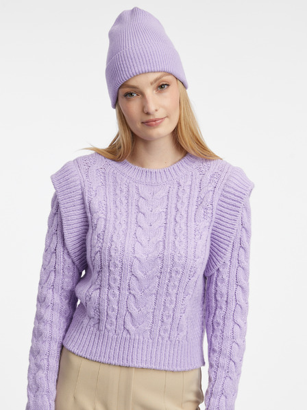 Orsay Hellviolette Damen-Rippenmütze ORSAY