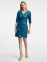 Orsay Blaues Damen-Kunstlederkleid ORSAY