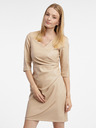 Orsay Beigefarbenes Damen-Kunstlederkleid ORSAY