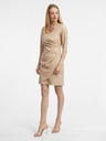 Orsay Beigefarbenes Damen-Kunstlederkleid ORSAY