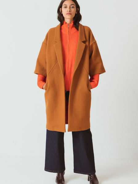 SKFK SKFK Barezi brauner Damen-Wollmischmantel