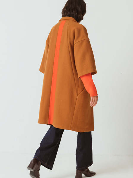 SKFK SKFK Barezi brauner Damen-Wollmischmantel
