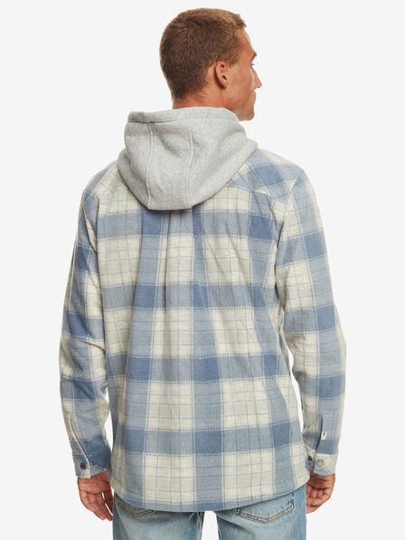 Quiksilver Blau und cremefarben kariertes Herren Quiksilver Super Swell Sweatshirt
