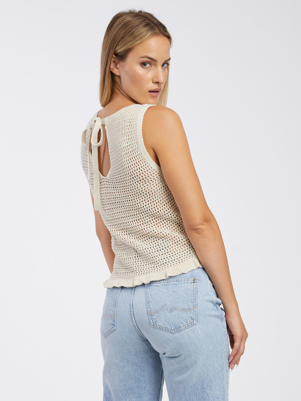 Jacqueline de Yong Beigefarbenes Damen-Strickoberteil JDY Tikka