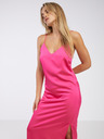 Vila Dunkelrosa Damen-Satin-Midikleid VILA Ellette