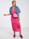 Vila Dunkelrosa Damen-Satin-Midikleid VILA Ellette