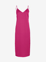Vila Dunkelrosa Damen-Satin-Midikleid VILA Ellette