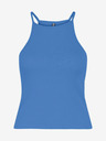 Pieces Blaues Damen-Basic-Tank-Top Pieces Costina