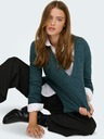 Jacqueline de Yong Dunkelgrün gestreifter Pullover JDY Elanora