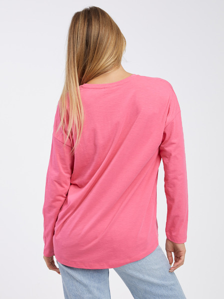 Noisy May Dunkelrosa Damen Basic Oversize Langarm T-Shirt Noisy May Mathilde