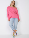 Noisy May Dunkelrosa Damen Basic Oversize Langarm T-Shirt Noisy May Mathilde