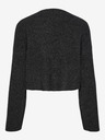 Pieces Grauer kurzer Damenpullover aus Wollmischung Pieces Juna