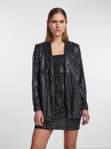 Pieces Schwarze Damen Paillettenjacke Pieces Siddy