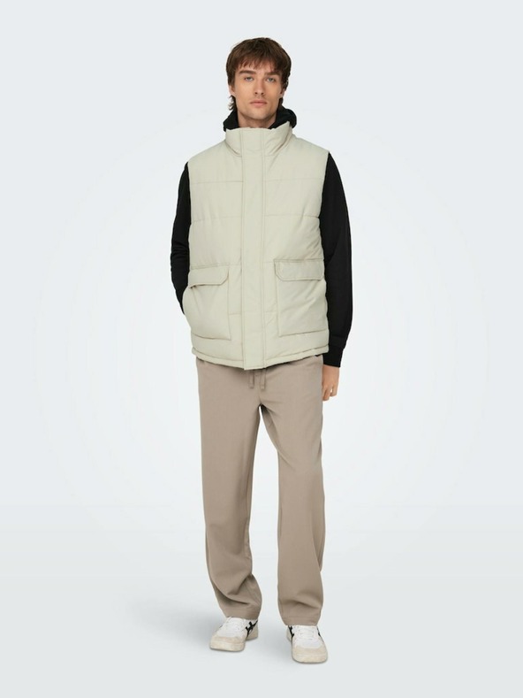 ONLY & SONS Hellgraue Herren ONLY & SONS Carl Steppjacke