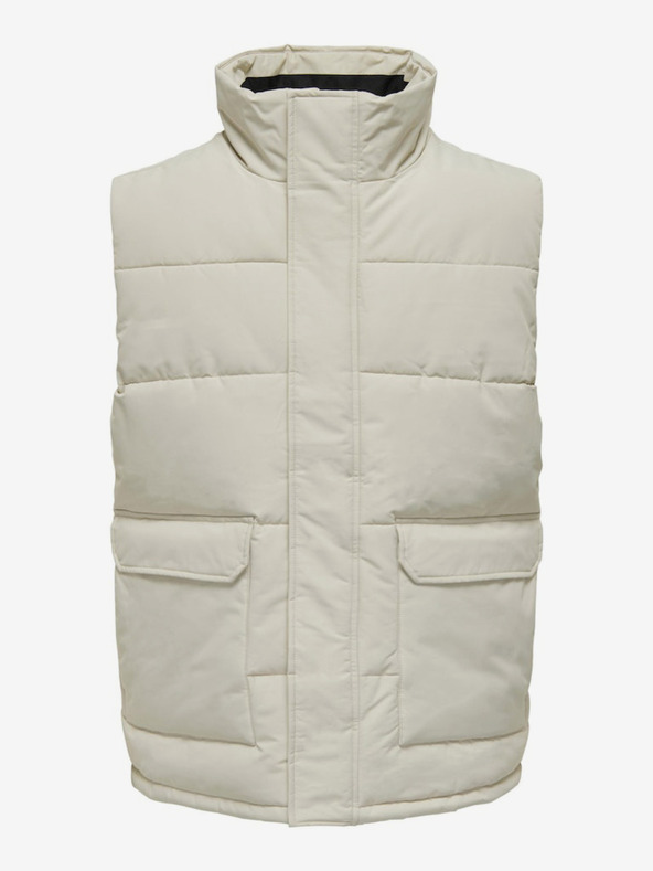 ONLY & SONS Hellgraue Herren ONLY & SONS Carl Steppjacke