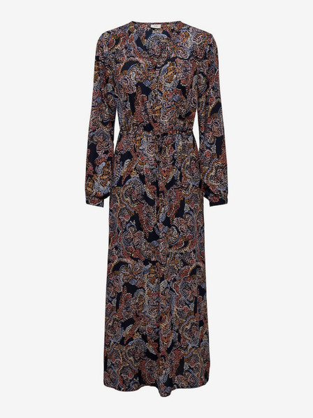 Jacqueline de Yong Dunkelblaues gemustertes Damen Maxikleid JDY Cana