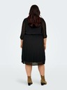 ONLY CARMAKOMA Schwarzes plissiertes Damenkleid ONLY CARMAKOMA Piona