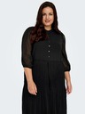 ONLY CARMAKOMA Schwarzes plissiertes Damenkleid ONLY CARMAKOMA Piona