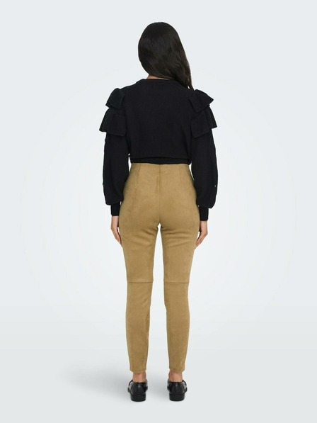 ONLY Beige Damen Wildlederhosen ONLY Jo