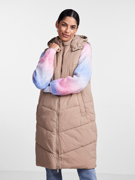 Pieces Beige Damen Steppweste Pieces Jamilla