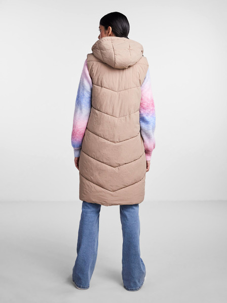 Pieces Beige Damen Steppweste Pieces Jamilla