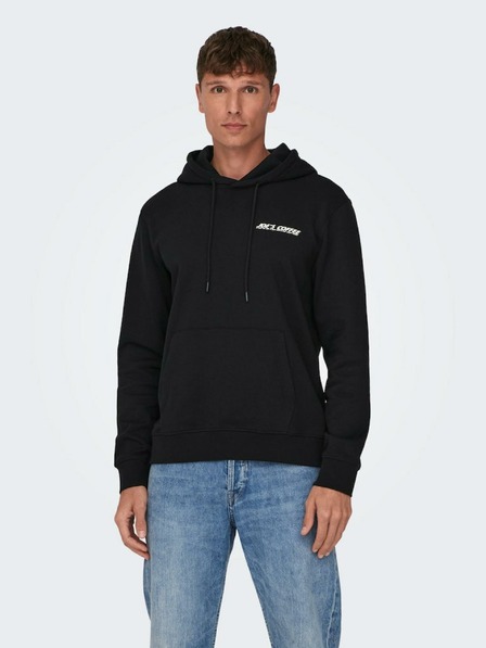 ONLY & SONS Schwarzer Herren-Kapuzenpullover ONLY & SONS Bryce