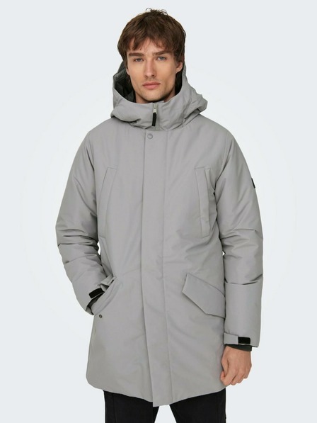 ONLY & SONS Grauer Herren-Winterparka ONLY & SONS Carl
