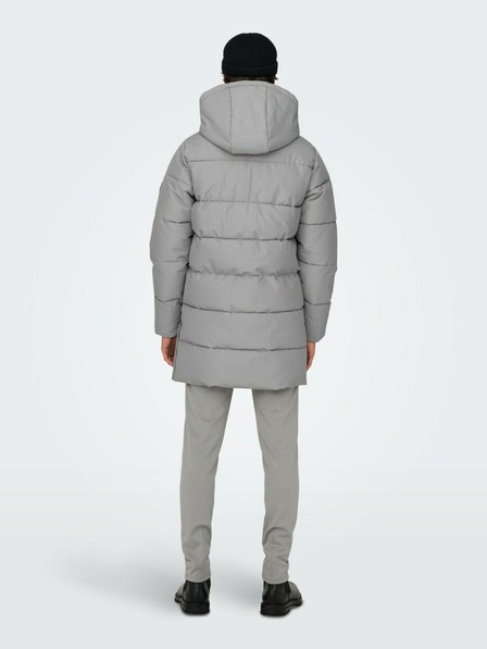 ONLY & SONS Hellgrauer Herren ONLY & SONS Carl Stepp-Wintermantel