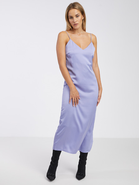 Vila Hellviolettes Satin-Midikleid VILA Ellette für Damen