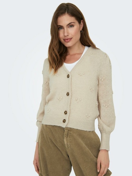 Jacqueline de Yong Cremefarbene Damen Strickjacke JDY Sigrid