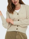 Jacqueline de Yong Cremefarbene Damen Strickjacke JDY Sigrid