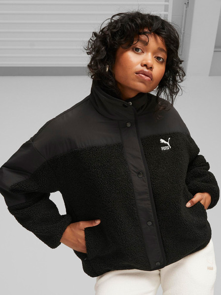 Puma Schwarze Puma Classics Sherpa Jacke
