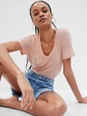 GAP Leinen T-Shirt mit kurzen Ärmeln GAP