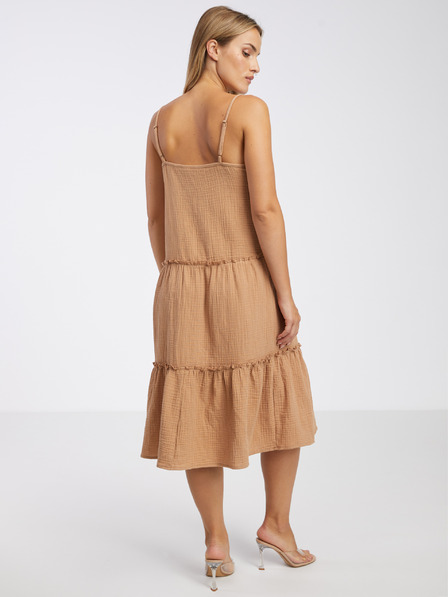 Jacqueline de Yong JDY Theis Braunes Damen Midikleid