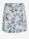 Vila Blauer und cremefarbener geblümter Damenrock/Shorts VILA Porcelina