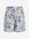 Vila Blauer und cremefarbener geblümter Damenrock/Shorts VILA Porcelina