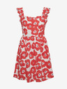 Pieces Weiß-rotes Damen-Blumenkleid Pieces Halia
