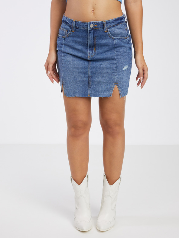 Noisy May Blauer Damen-Denim-Rock Noisy May April
