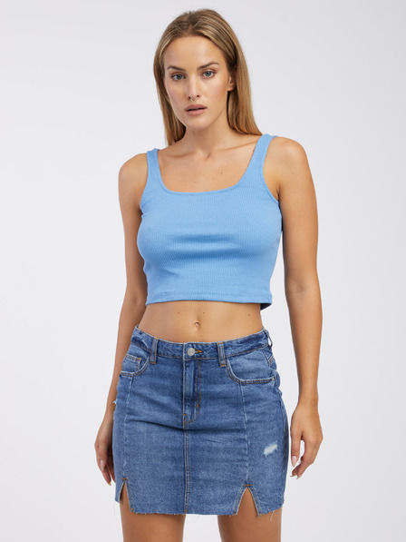 Pieces Blaues Damen-Basic-Tank-Top Pieces Nukisa