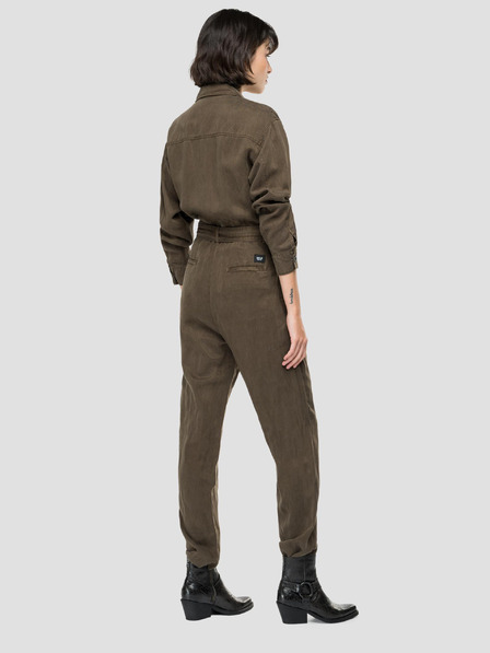 Replay Khaki Langer Damen Jumpsuit Replay