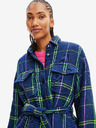 Desigual Desigual Paris Blau kariertes Hemd Jacke