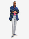 Desigual Desigual Paris Blau kariertes Hemd Jacke