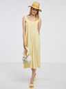 Jacqueline de Yong JDY Starr gelb gemustertes Midikleid mit Riemchen