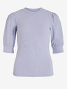 Vila Hellviolettes geripptes T-Shirt für Damen VILA Felia