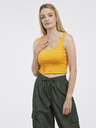 Pieces Orangefarbenes Damen-Basic-Tank-Top Pieces Nukisa