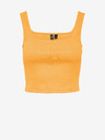 Pieces Orangefarbenes Damen-Basic-Tank-Top Pieces Nukisa
