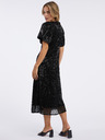 Orsay Schwarzes Damen Midikleid mit Pailletten ORSAY